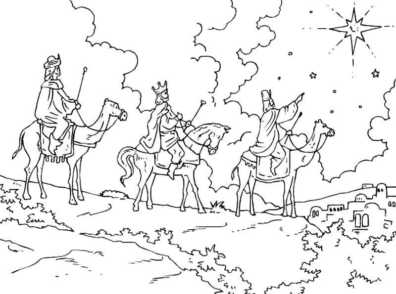 Epiphany Coloring pages for adults Holidays 