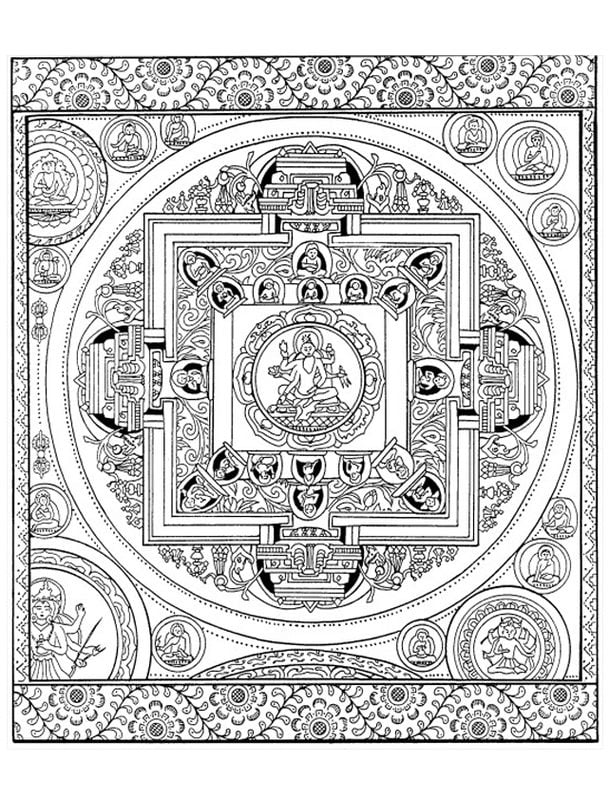 Coloring pages for adults: Tibet