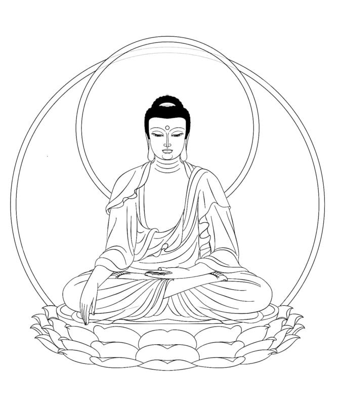 Coloring pages for adults: Tibet