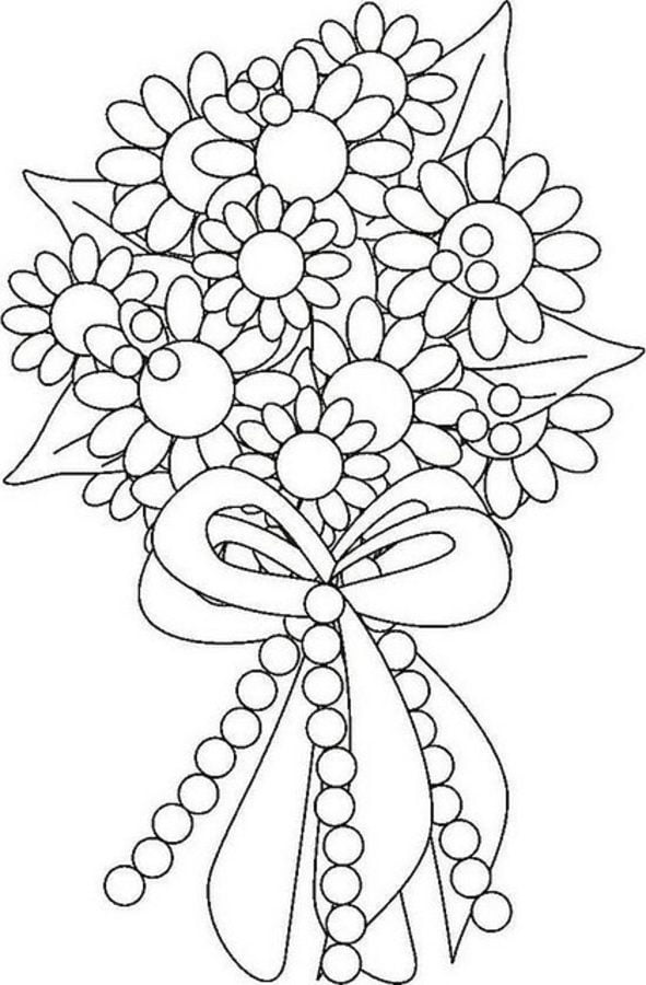 Disegni da colorare: Mazzo di fiori 43