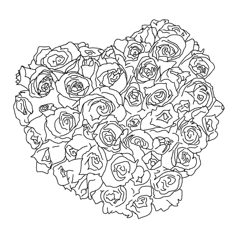 Dibujos para colorear: Ramo de flores