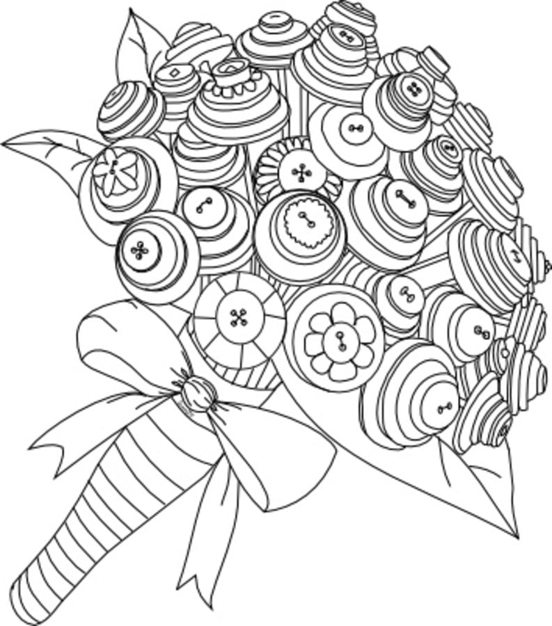 Coloring pages: Wedding bouquet