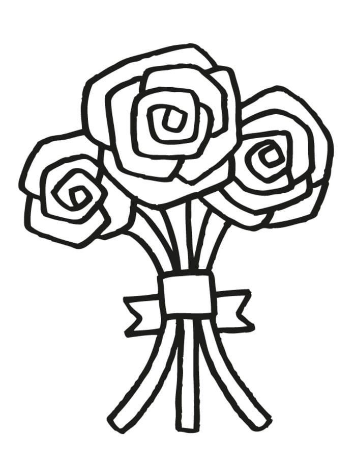 Dibujos para colorear: Ramo de flores