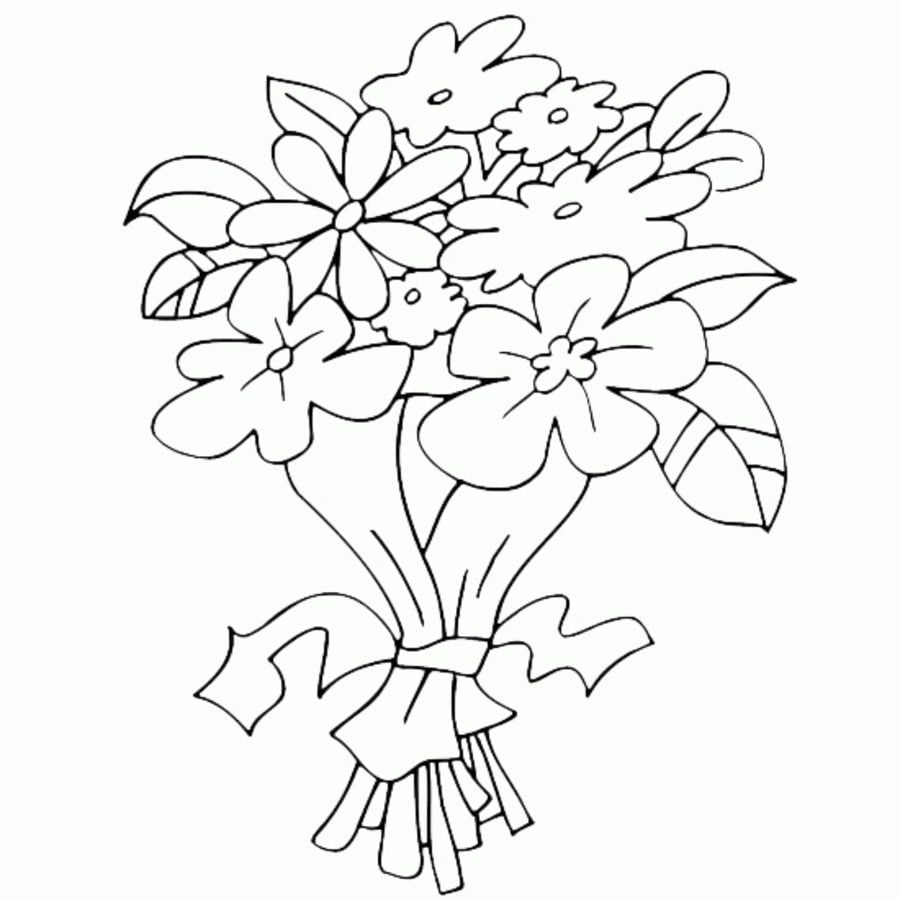 Disegni da colorare: Mazzo di fiori