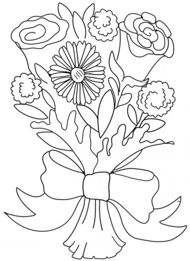 Disegni da colorare: Mazzo di fiori 8