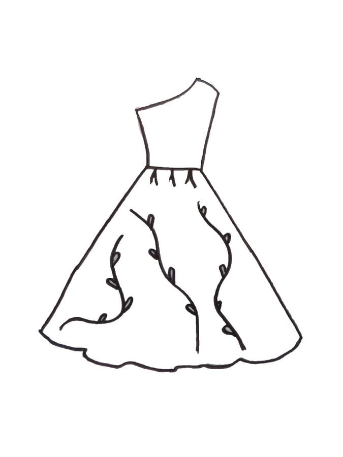 Coloring pages: Wedding dresses
