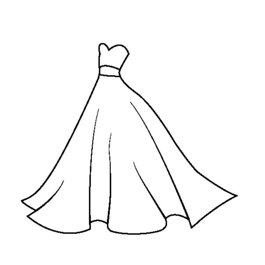 Coloring pages: Wedding dresses