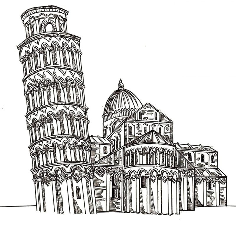 Coloring pages for adults: Italy 7