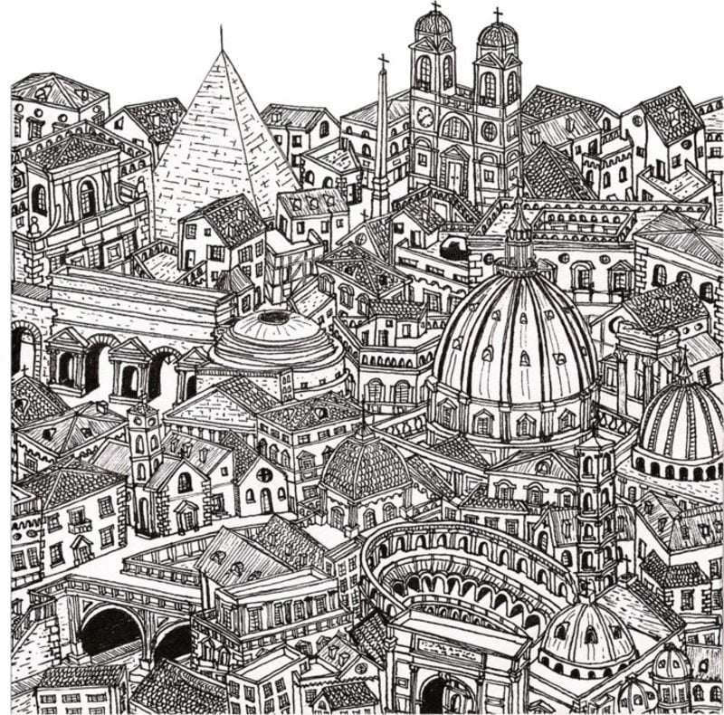 Coloring pages for adults: Italy 4