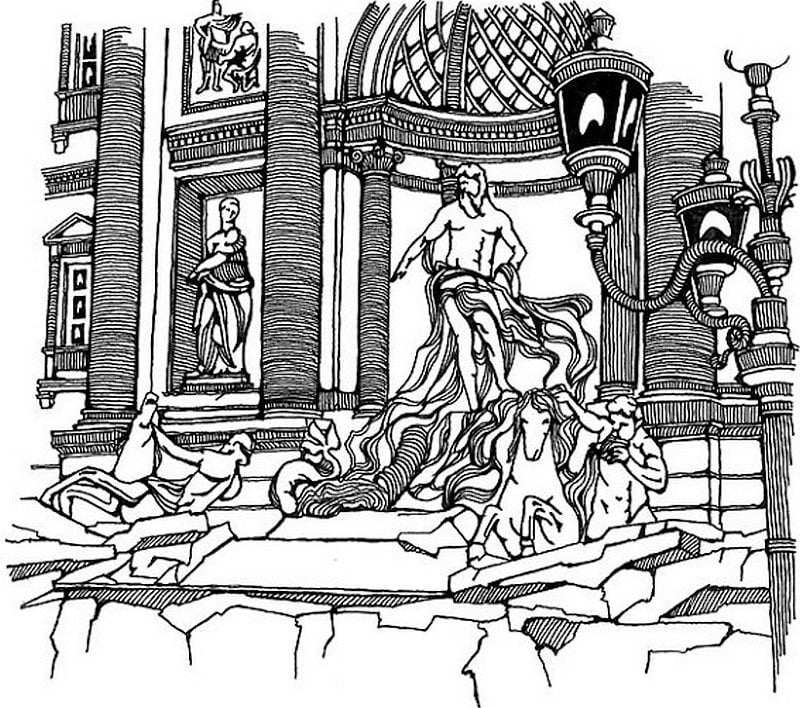 Coloring pages for adults: Italy 3