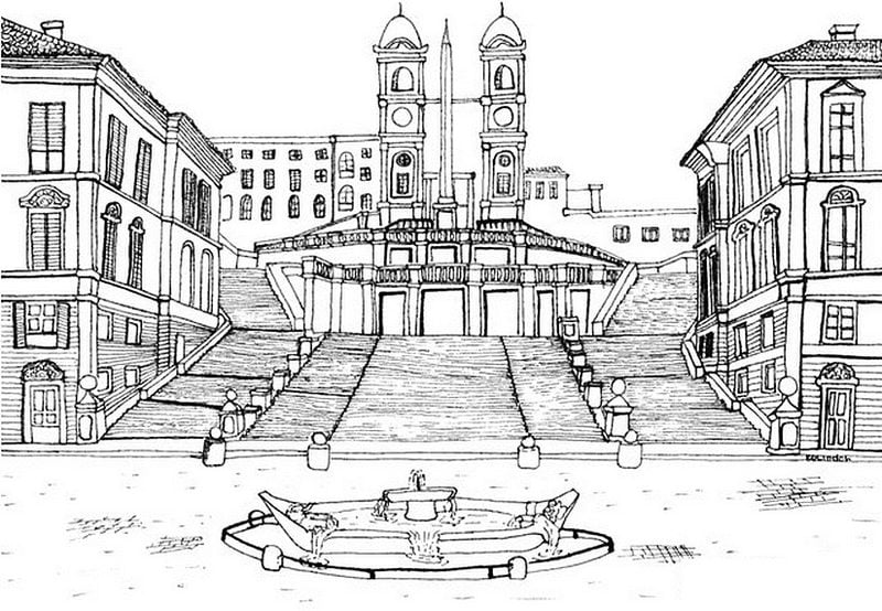Coloring pages for adults: Italy 2