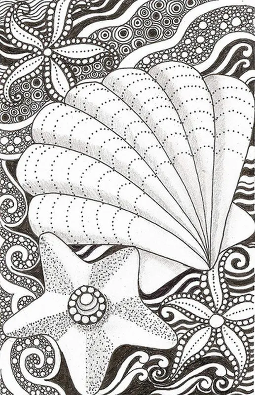 Kolorowanki dla dorosłych: Wodny świat 10