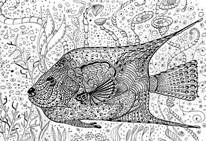 Coloring pages for adults: Waterworld
