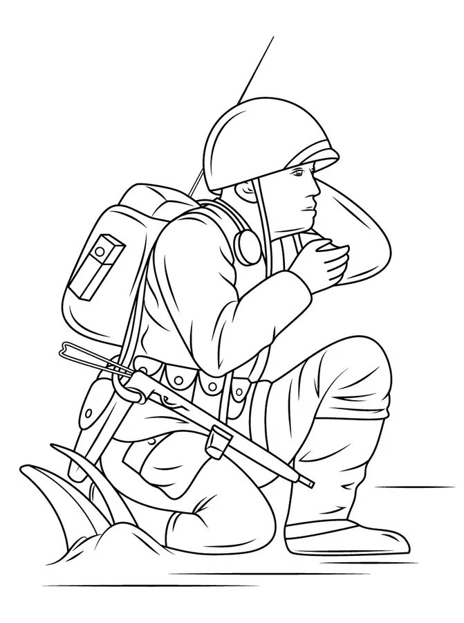 Coloriages: Militaire 4