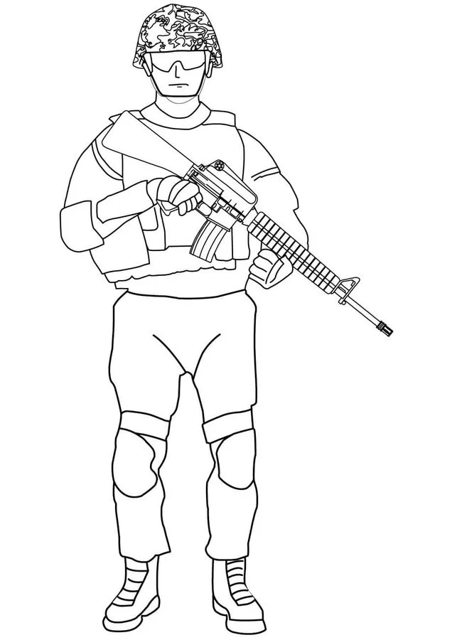 Coloriages: Militaire 8