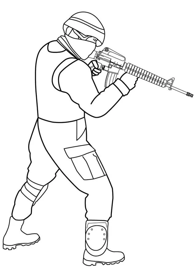Coloriages: Militaire 9