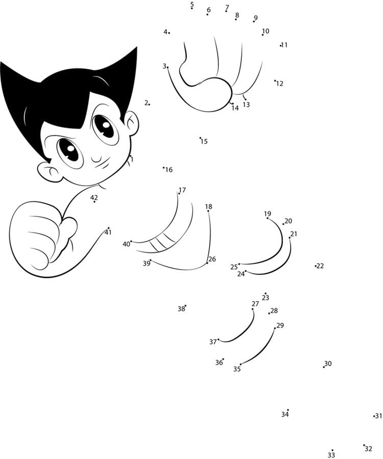 Połącz kropki: Astro Boy