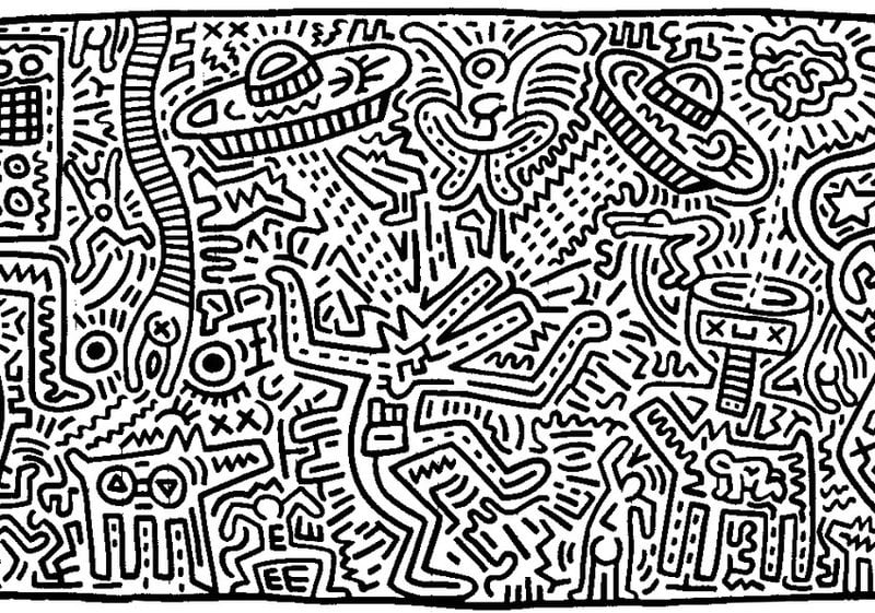 Disegni da colorare per adulti: Keith Haring