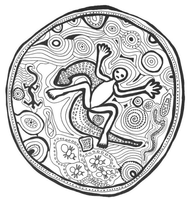 Coloring pages for adults: Aborigine