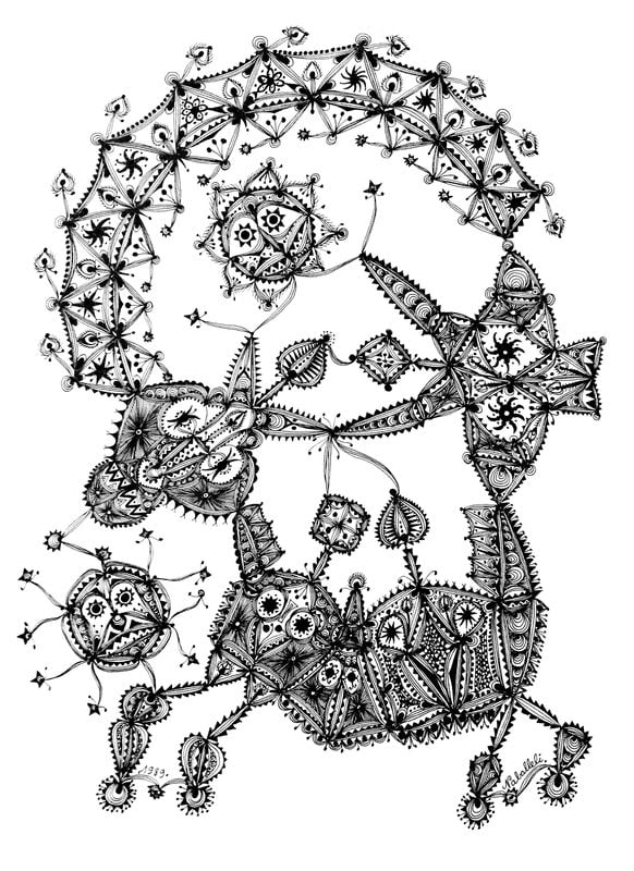 Coloring pages for adults: Outsider art