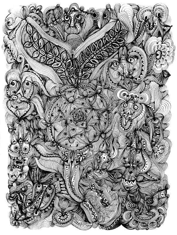 Coloring pages for adults: Outsider art 7