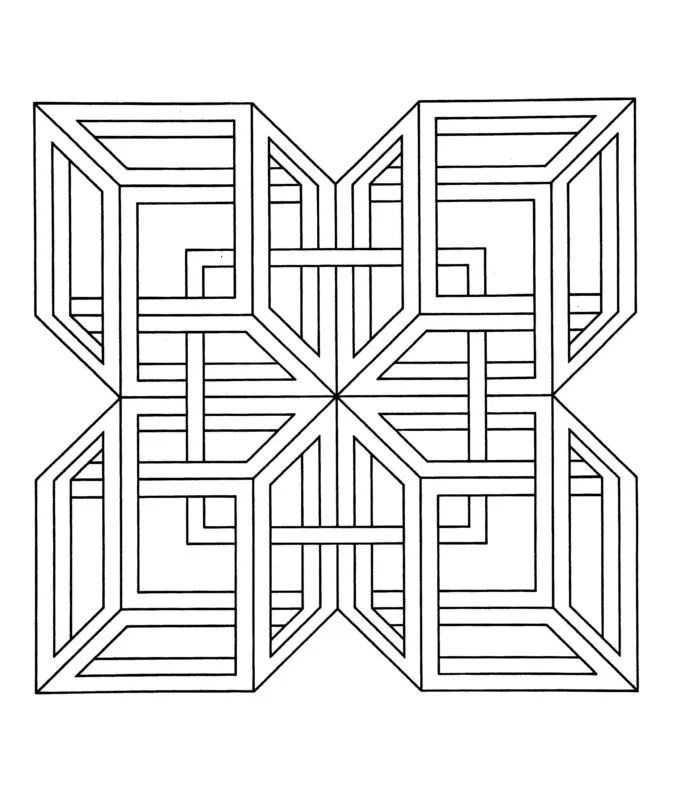 free visual illusion coloring pages