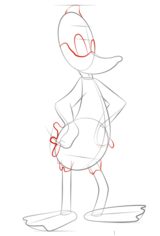 How to draw: Daffy Duck 5