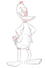 How to draw: Daffy Duck 6