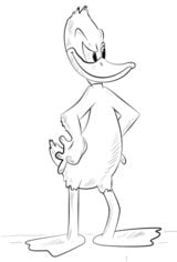 How to draw: Daffy Duck 8