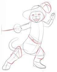 How to draw: Puss in Boots