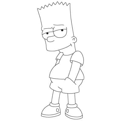 How to draw: Bart Simpson