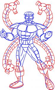 How to draw: Doctor Octopus 5