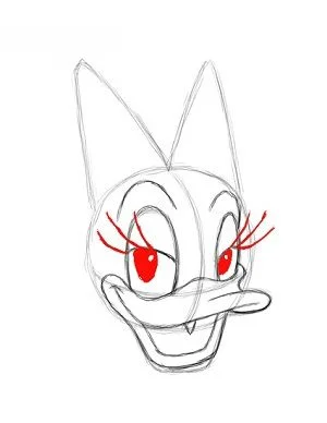 Zeichnen Tutorial: Daisy Duck 11