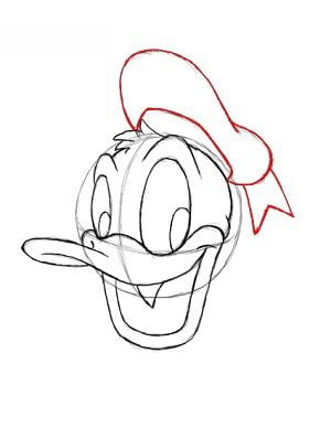 how to draw donald duck step by step