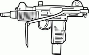 Jak narysować: Pistolet maszynowy Uzi