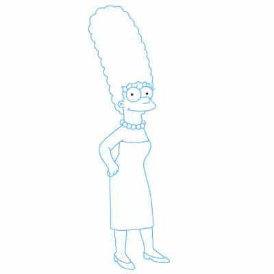 How to draw: Marge Simpson