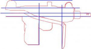 How to draw: Submachine gun