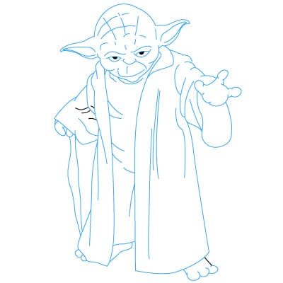 Tutorial de dibujo: Yoda 11