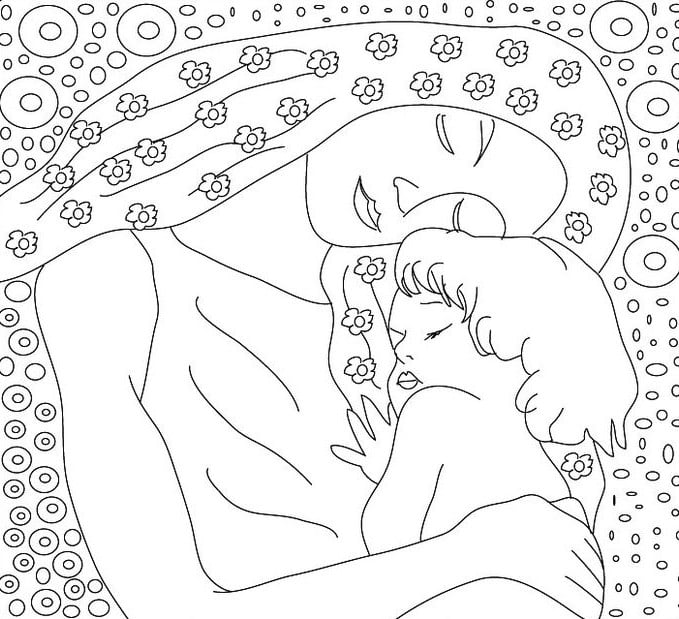 Disegni da colorare per adulti: Gustav Klimt