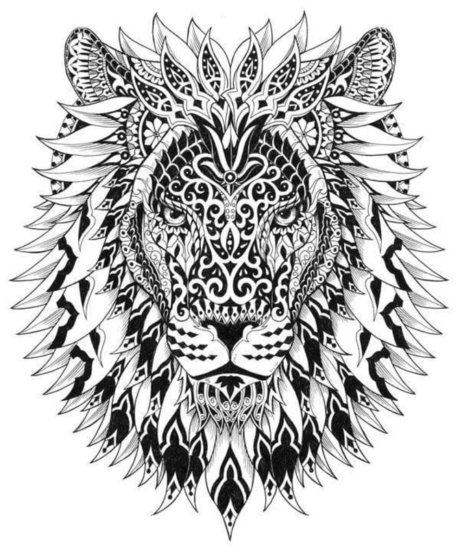 Coloring pages for adults: Lion
