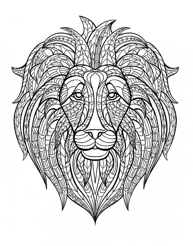 Coloriages pour adultes: Lion