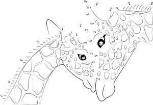Connect the dots: Giraffe, printable for kids &amp; adults, free