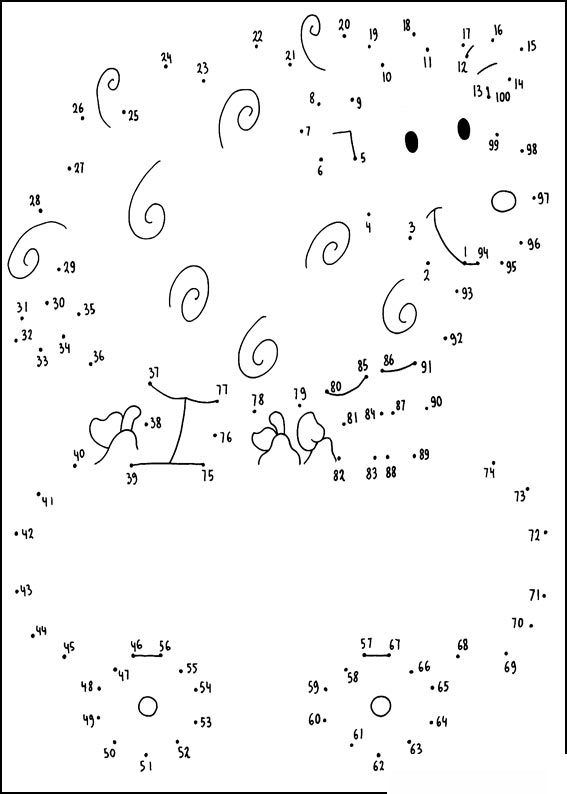 Unisci i puntini: Numeri 1-100, parte 2 8