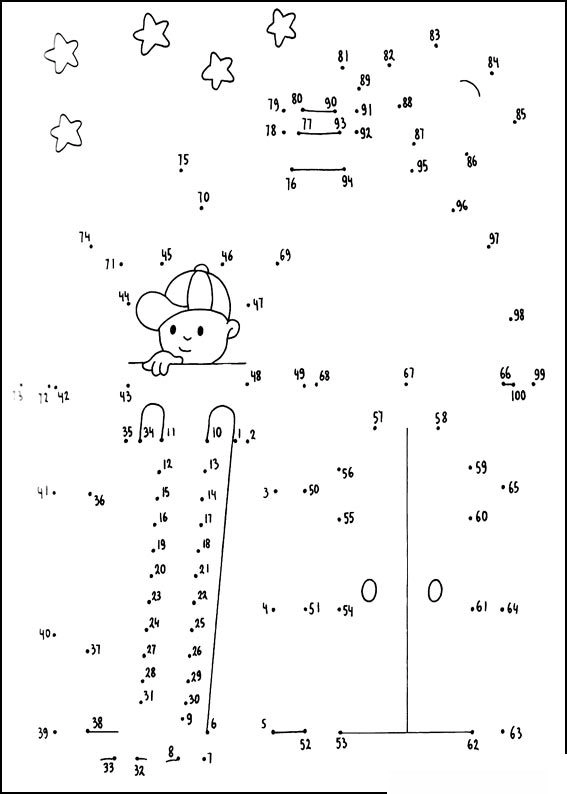 Unisci i puntini: Numeri 1-100, parte 2 7