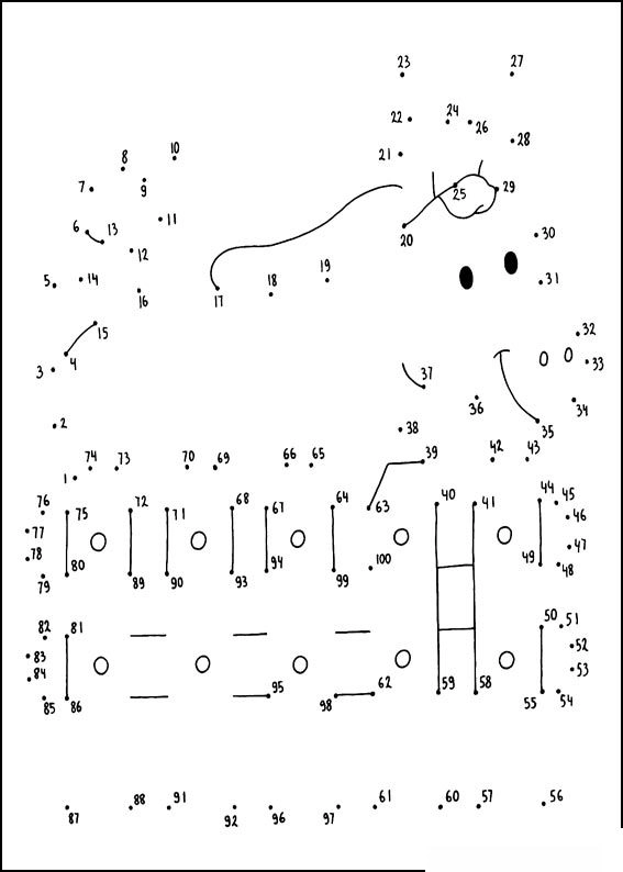 Unisci i puntini: Numeri 1-100, parte 2 9