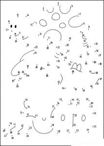 Connect the dots: Numbers 1 – 100, Part 3, printable for kids & adults, free