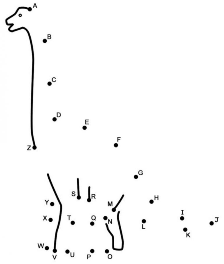 Connect the dots Capital letters, part 2, printable for kids & adults