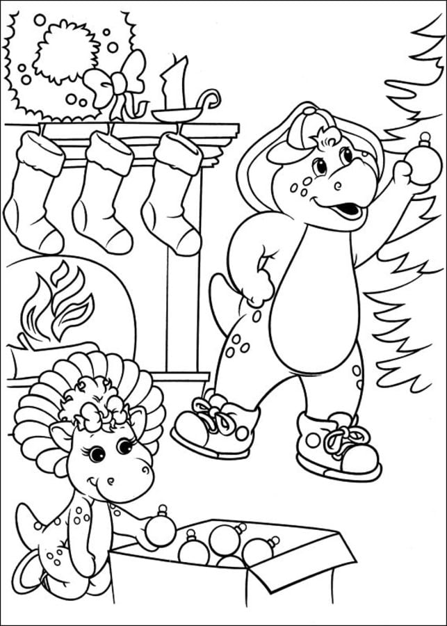 Dibujos para colorear: Barney y sus amigos