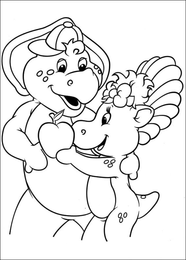 Coloring pages: Barney & Friends, printable for kids & adults, free