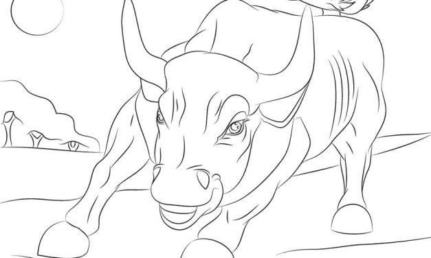 Coloring pages: Bulls